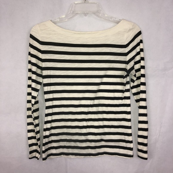 Ann Taylor Loft Striped Long Sleeve Top XS Petite - Picture 2 of 4
